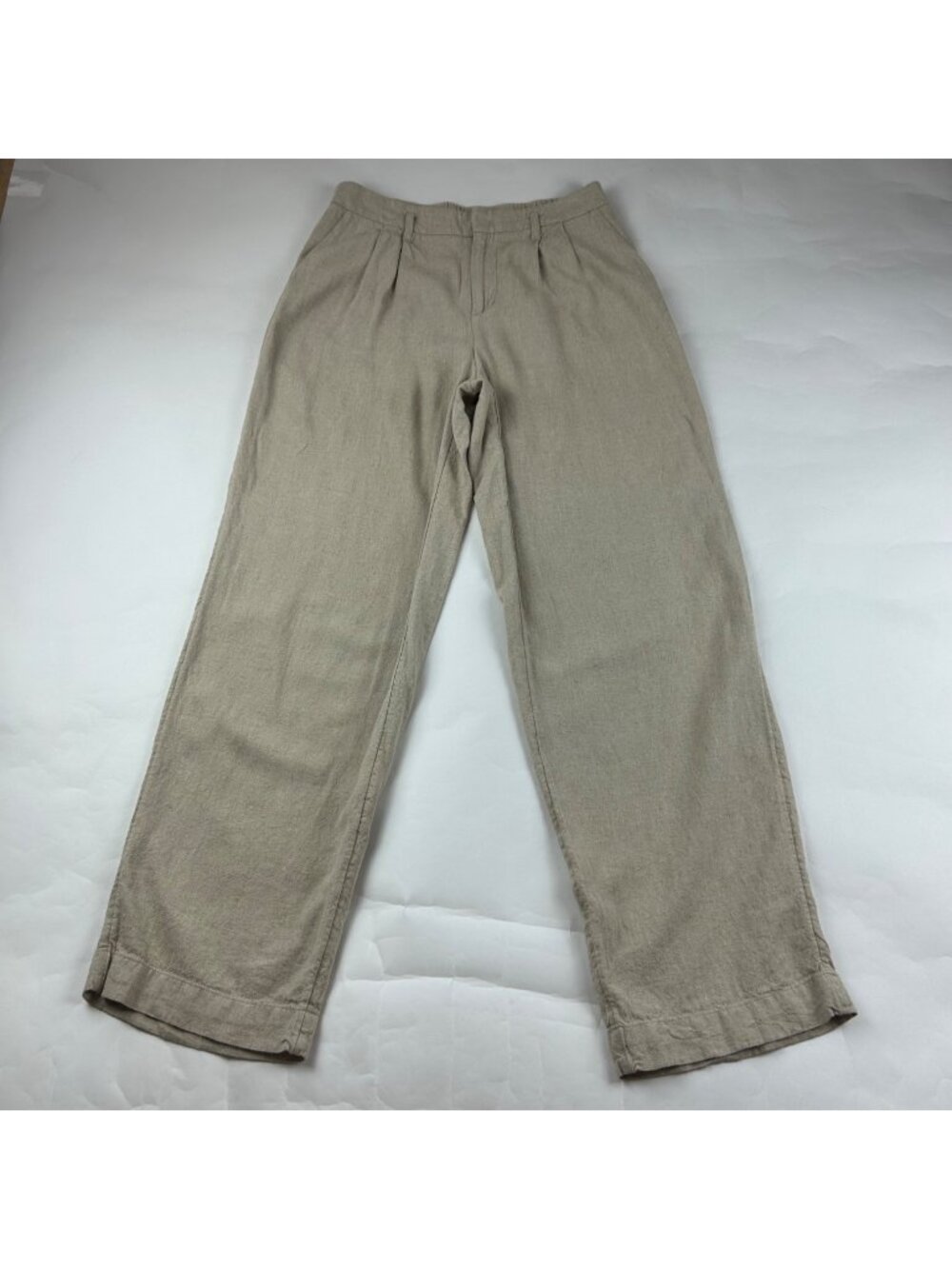 A New Day Flax Linen Blend High Rise Pleated Summer Trouser 6